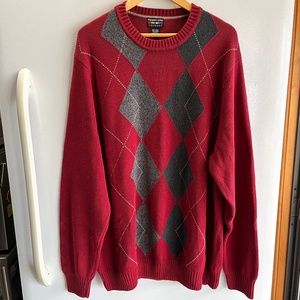 Alexander Julian Colours Mens 2XLT Argyle Sweater